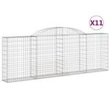 Arched Gabion Baskets 11 pcs 300x30x100/120 cm Galvanised Iron