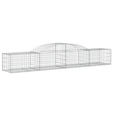 Arched Gabion Baskets 4 pcs 300x50x40/60 cm Galvanised Iron - Side View