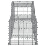 Arched Gabion Baskets 5 pcs 300x50x40/60 cm Galvanised Iron - 45-Degree Angle