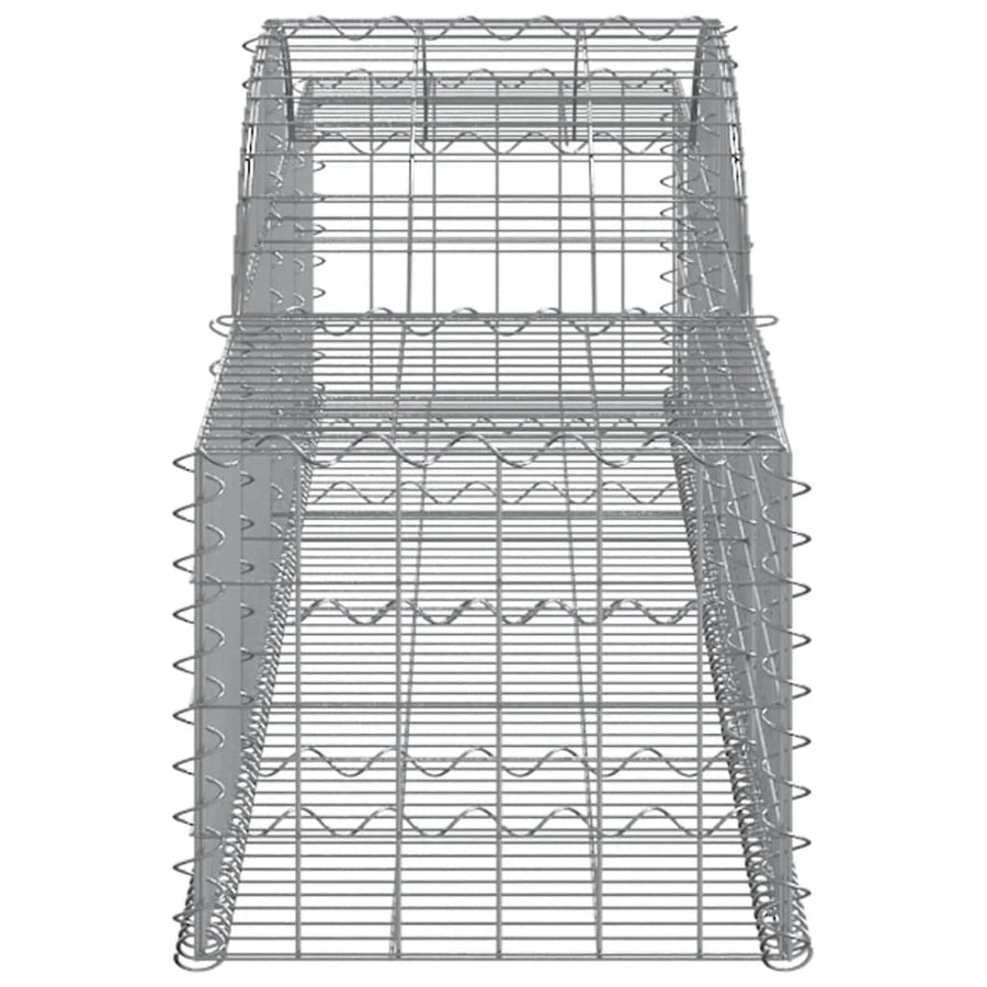 Arched Gabion Baskets 5 pcs 300x50x40/60 cm Galvanised Iron
