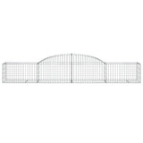 Arched Gabion Baskets 9 pcs 300x50x40/60 cm Galvanised Iron