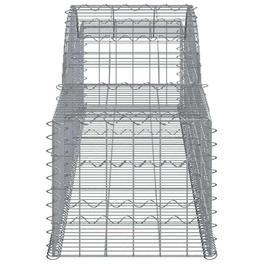 Arched Gabion Baskets 9 pcs 300x50x40/60 cm Galvanised Iron