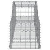 Arched Gabion Baskets 10 pcs 300x50x40/60 cm Galvanised Iron - 45-Degree Angle