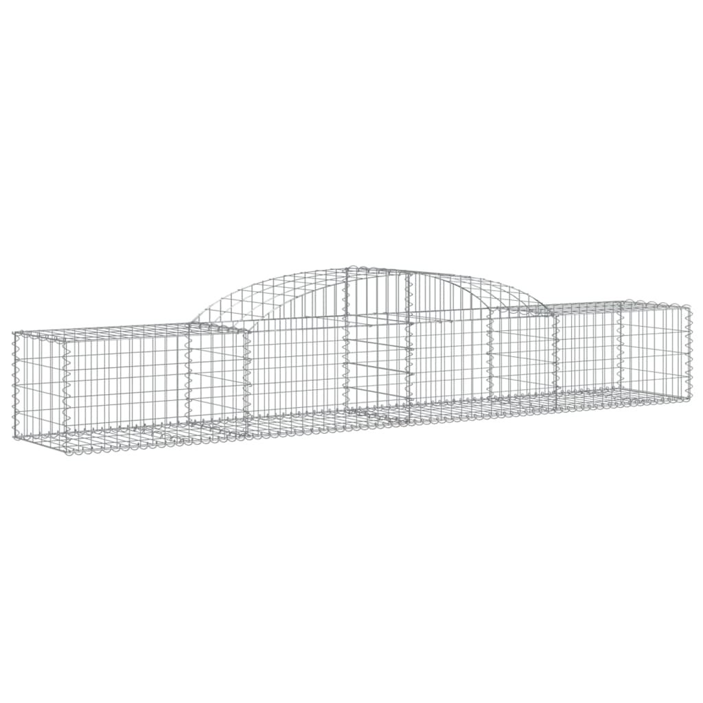 Arched Gabion Baskets 11 pcs 300x50x40/60 cm Galvanised Iron