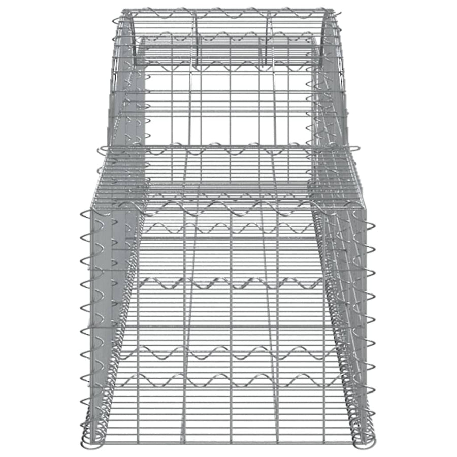 Arched Gabion Baskets 12 pcs 300x50x40/60 cm Galvanised Iron