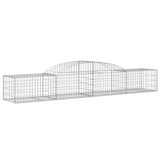 Arched Gabion Baskets 17 pcs 300x50x40/60 cm Galvanised Iron - Side View