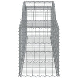 Arched Gabion Baskets 6 pcs 300x50x60/80 cm Galvanised Iron - 45-Degree Angle
