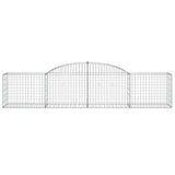 Arched Gabion Baskets 7 pcs 300x50x60/80 cm Galvanised Iron