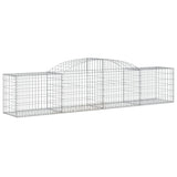 Arched Gabion Baskets 8 pcs 300x50x60/80 cm Galvanised Iron - Side View