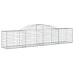 Arched Gabion Baskets 9 pcs 300x50x60/80 cm Galvanised Iron