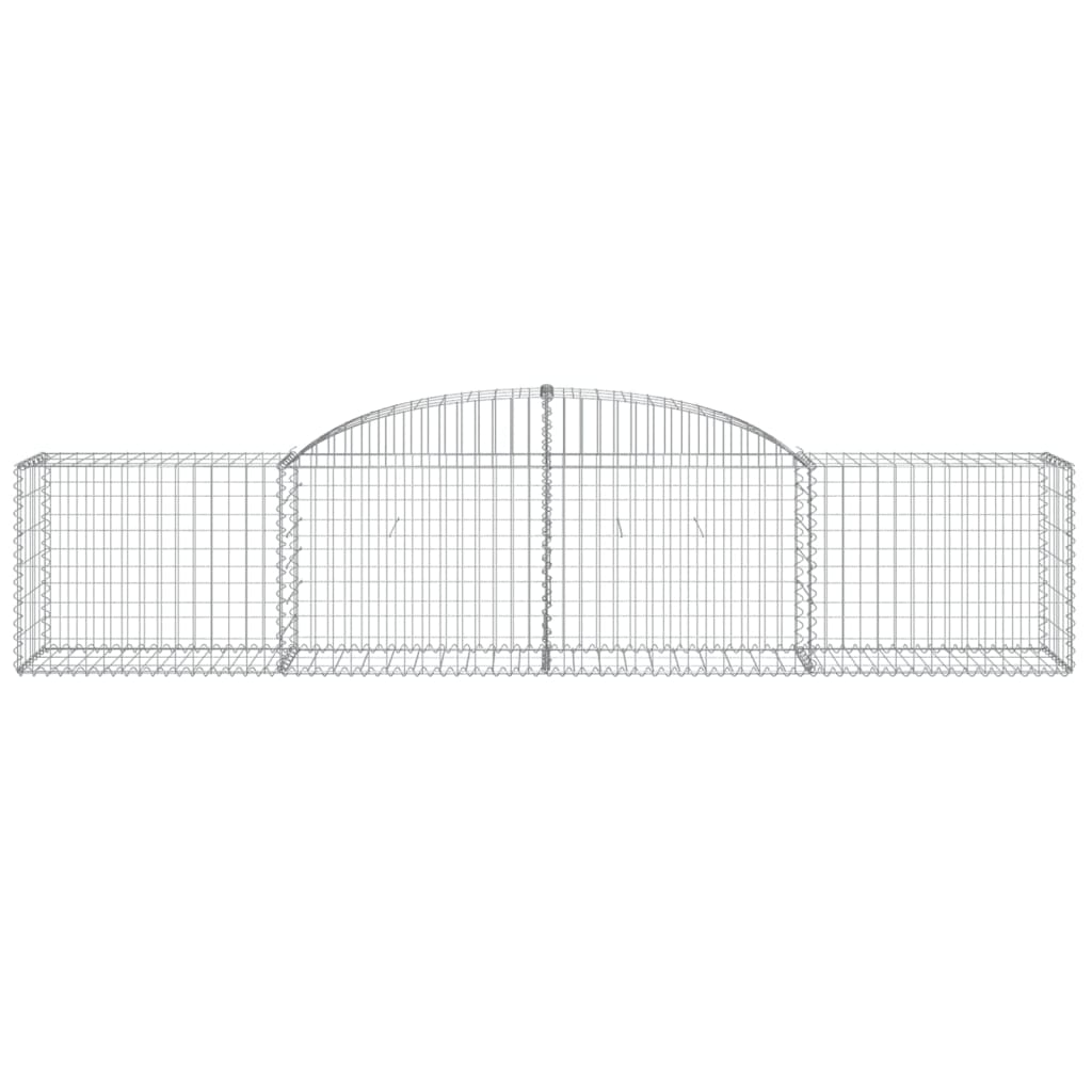 Arched Gabion Baskets 9 pcs 300x50x60/80 cm Galvanised Iron