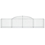 Arched Gabion Baskets 9 pcs 300x50x60/80 cm Galvanised Iron