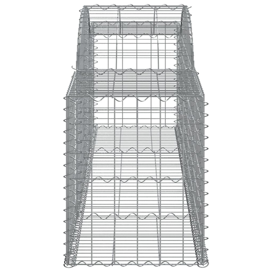 Arched Gabion Baskets 9 pcs 300x50x60/80 cm Galvanised Iron