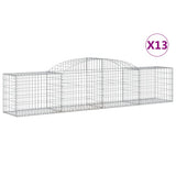 Arched Gabion Baskets 13 pcs 300x50x60/80 cm Galvanised Iron