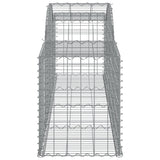 Arched Gabion Baskets 13 pcs 300x50x60/80 cm Galvanised Iron - 45-Degree Angle
