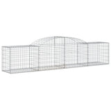 Arched Gabion Baskets 15 pcs 300x50x60/80 cm Galvanised Iron - Side View