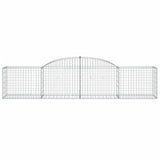 Arched Gabion Baskets 15 pcs 300x50x60/80 cm Galvanised Iron