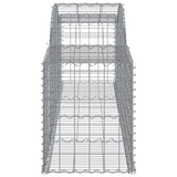 Arched Gabion Baskets 15 pcs 300x50x60/80 cm Galvanised Iron - 45-Degree Angle