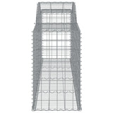 Arched Gabion Baskets 5 pcs 300x50x80/100 cm Galvanised Iron