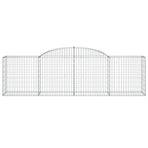 Arched Gabion Baskets 6 pcs 300x50x80/100 cm Galvanised Iron