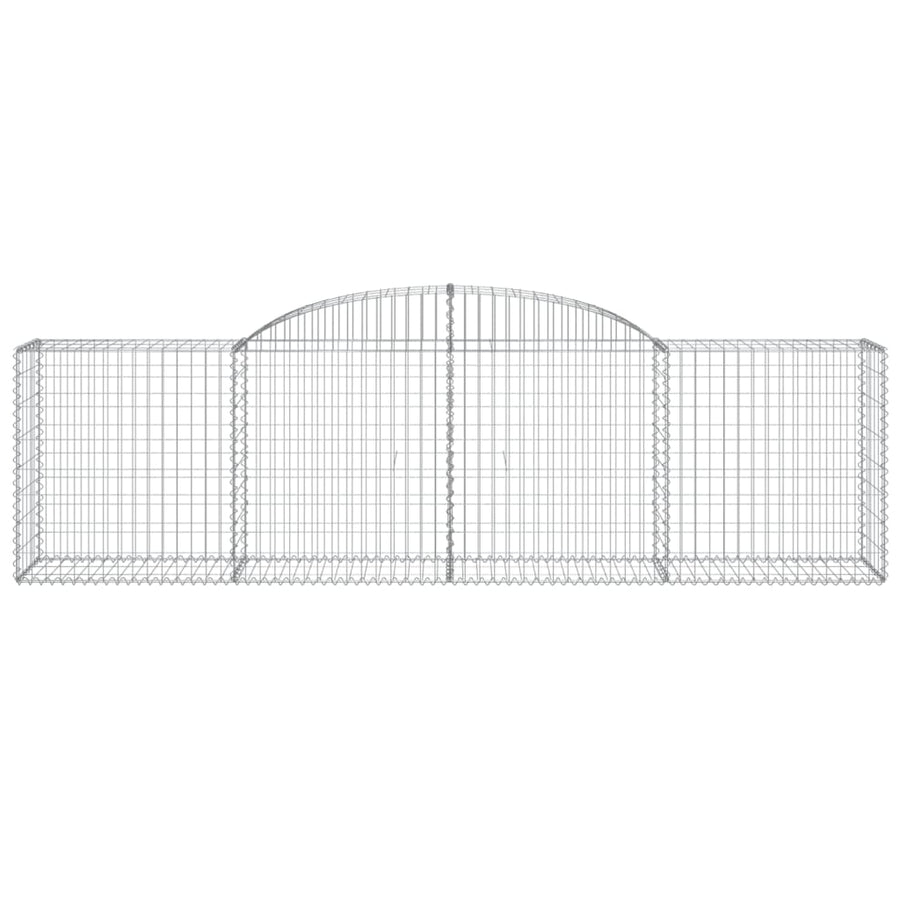 Arched Gabion Baskets 6 pcs 300x50x80/100 cm Galvanised Iron