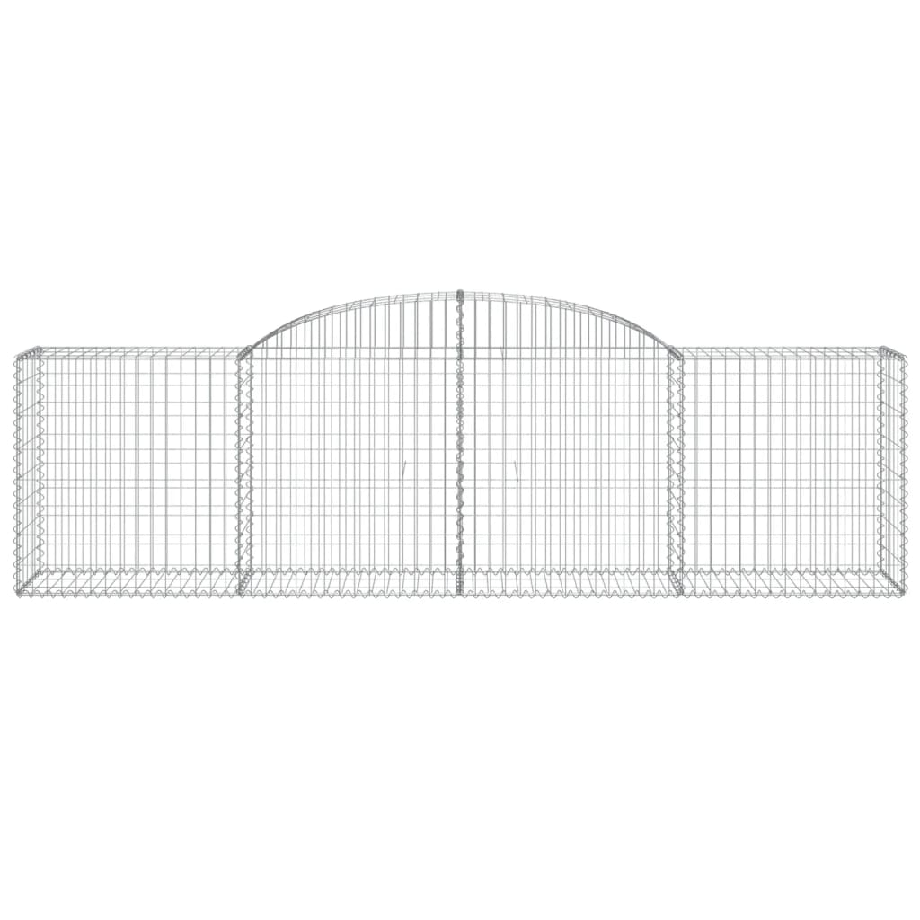 Arched Gabion Baskets 7 pcs 300x50x80/100 cm Galvanised Iron