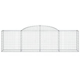 Arched Gabion Baskets 8 pcs 300x50x80/100 cm Galvanised Iron