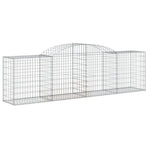 Arched Gabion Baskets 9 pcs 300x50x80/100 cm Galvanised Iron