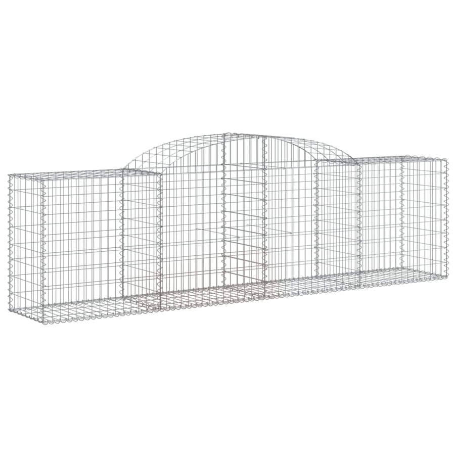 Arched Gabion Baskets 11 pcs 300x50x80/100 cm Galvanised Iron