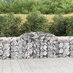 Arched Gabion Baskets 11 pcs 300x50x80/100 cm Galvanised Iron