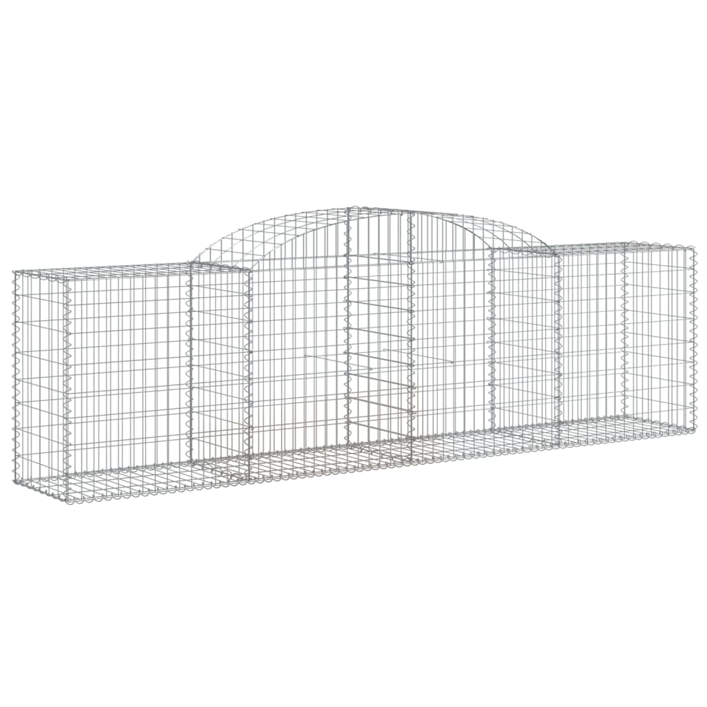 Arched Gabion Baskets 12 pcs 300x50x80/100 cm Galvanised Iron