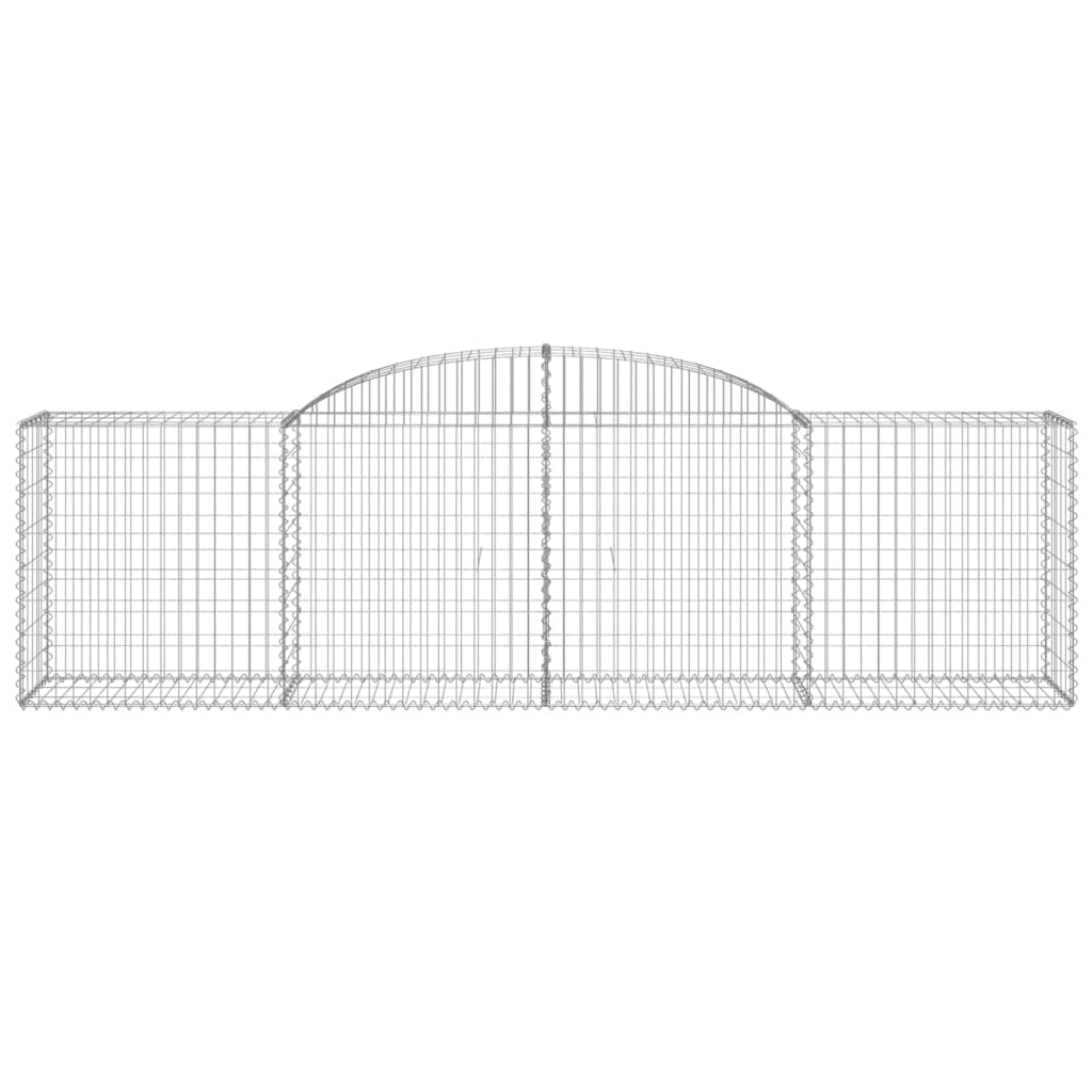 Arched Gabion Baskets 12 pcs 300x50x80/100 cm Galvanised Iron