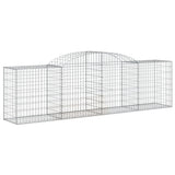 Arched Gabion Baskets 15 pcs 300x50x80/100 cm Galvanised Iron - Side View