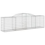 Arched Gabion Baskets 17 pcs 300x50x80/100 cm Galvanised Iron