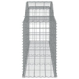 Arched Gabion Baskets 20 pcs 300x50x80/100 cm Galvanised Iron - 45-Degree Angle