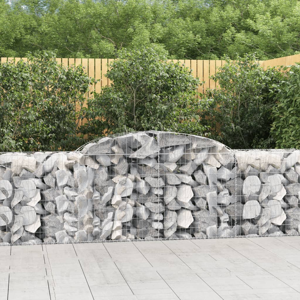 Arched Gabion Baskets 20 pcs 300x50x80/100 cm Galvanised Iron