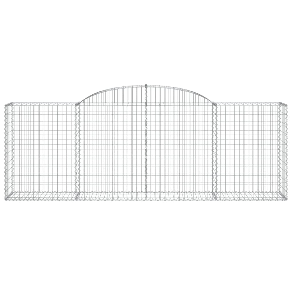 Arched Gabion Baskets 2 pcs 300x50x100/120 cm Galvanised Iron