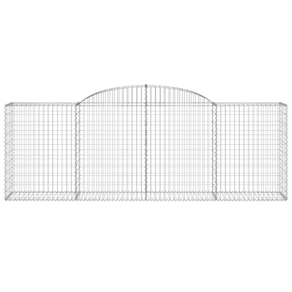 Arched Gabion Baskets 4 pcs 300x50x100/120 cm Galvanised Iron