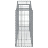 Arched Gabion Baskets 6 pcs 300x50x100/120 cm Galvanised Iron - 45-Degree Angle