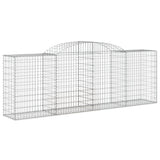 Arched Gabion Baskets 8 pcs 300x50x100/120 cm Galvanised Iron - Side View