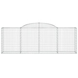 Arched Gabion Baskets 9 pcs 300x50x100/120 cm Galvanised Iron - Top-Down View