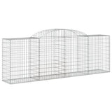 Arched Gabion Baskets 10 pcs 300x50x100/120 cm Galvanised Iron - Side View
