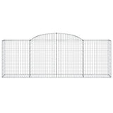 Arched Gabion Baskets 11 pcs 300x50x100/120 cm Galvanised Iron - Top-Down View
