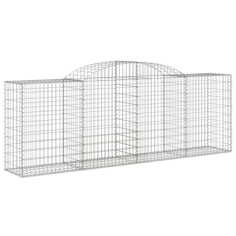 Arched Gabion Baskets 15 pcs 300x50x100/120 cm Galvanised Iron