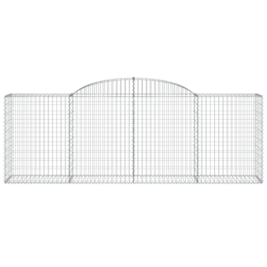 Arched Gabion Baskets 15 pcs 300x50x100/120 cm Galvanised Iron