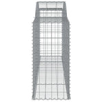 Arched Gabion Baskets 15 pcs 300x50x100/120 cm Galvanised Iron