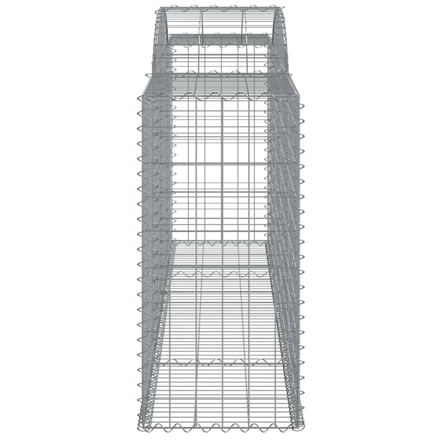 Arched Gabion Baskets 15 pcs 300x50x100/120 cm Galvanised Iron