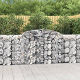 Arched Gabion Baskets 17 pcs 300x50x100/120 cm Galvanised Iron