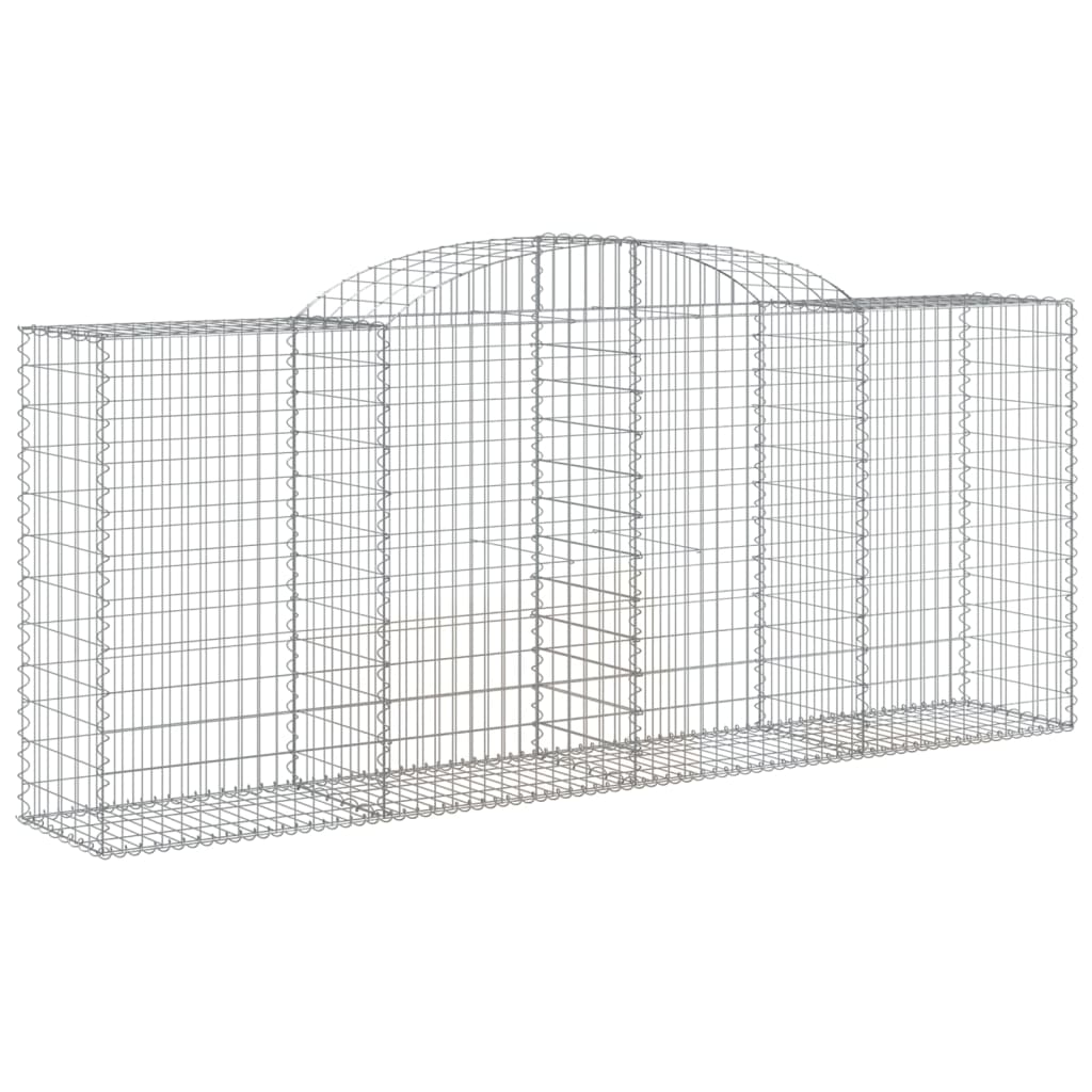 Arched Gabion Baskets 4 pcs 300x50x120/140 cm Galvanised Iron