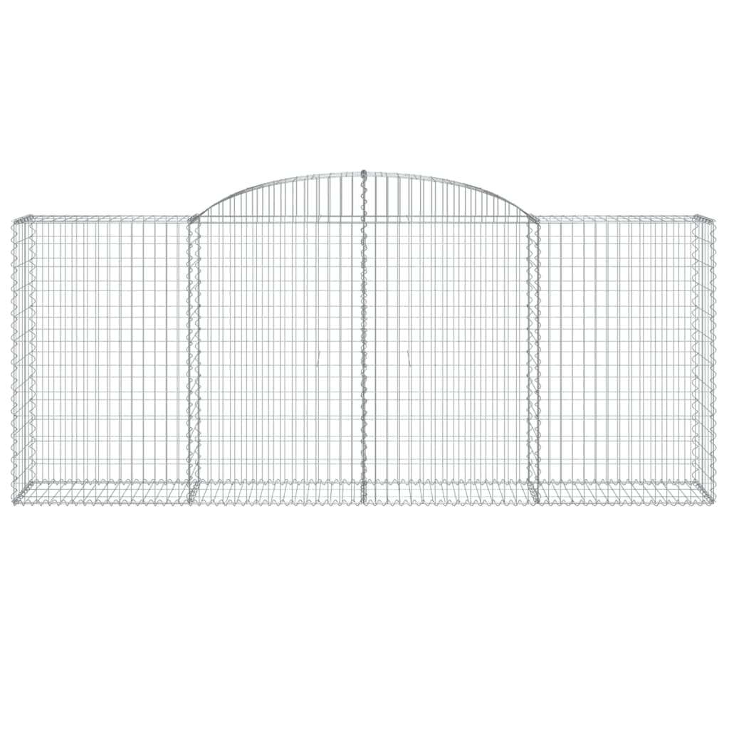 Arched Gabion Baskets 4 pcs 300x50x120/140 cm Galvanised Iron
